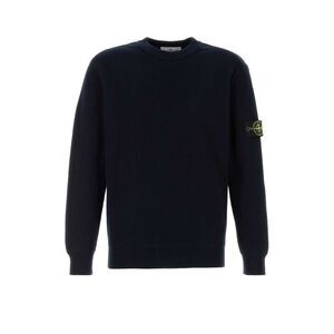 Stone Island Men Midnight Blue Cotton Sweater
